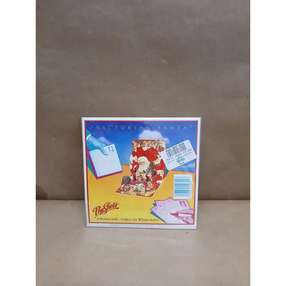 Vintage PopShots Victorian Santa Cynthia Hart Pop Up Christmas Card USA New